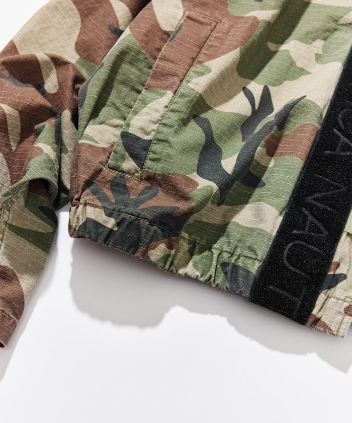 NAUTICA JP / 迷彩抽繩軍事短款外套