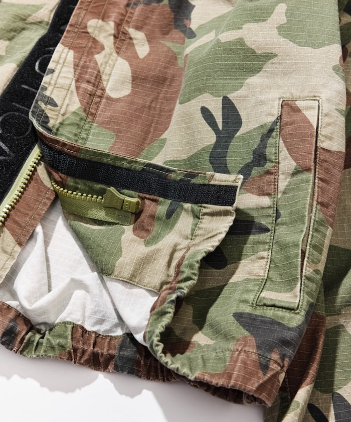 NAUTICA JP / 迷彩抽繩軍事短款外套