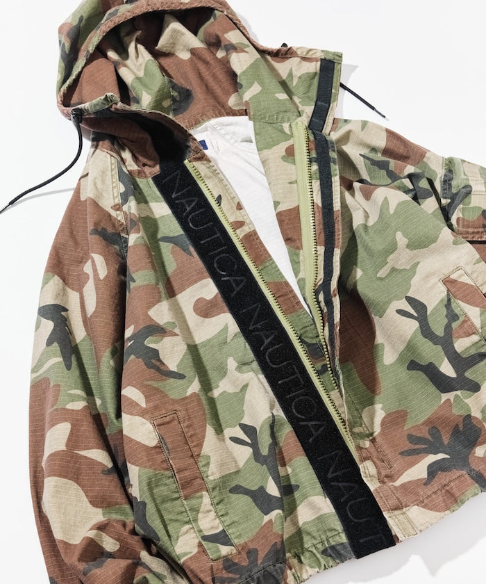NAUTICA JP / 迷彩抽繩軍事短款外套