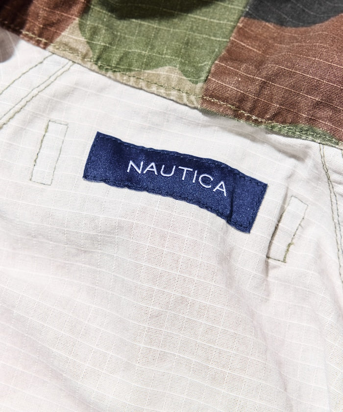 NAUTICA JP / 迷彩抽繩軍事短款外套