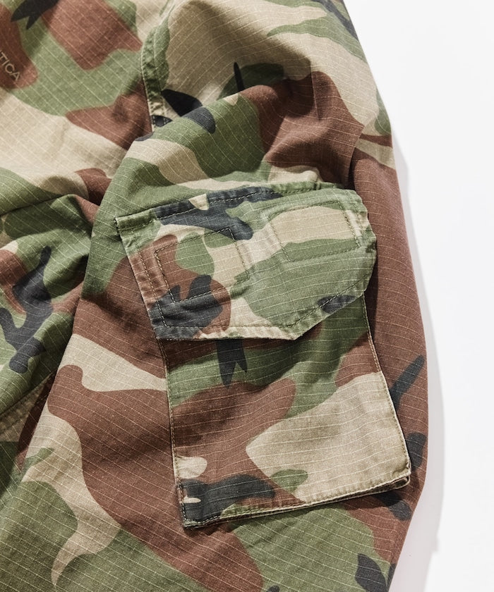 NAUTICA JP / 迷彩抽繩軍事短款外套