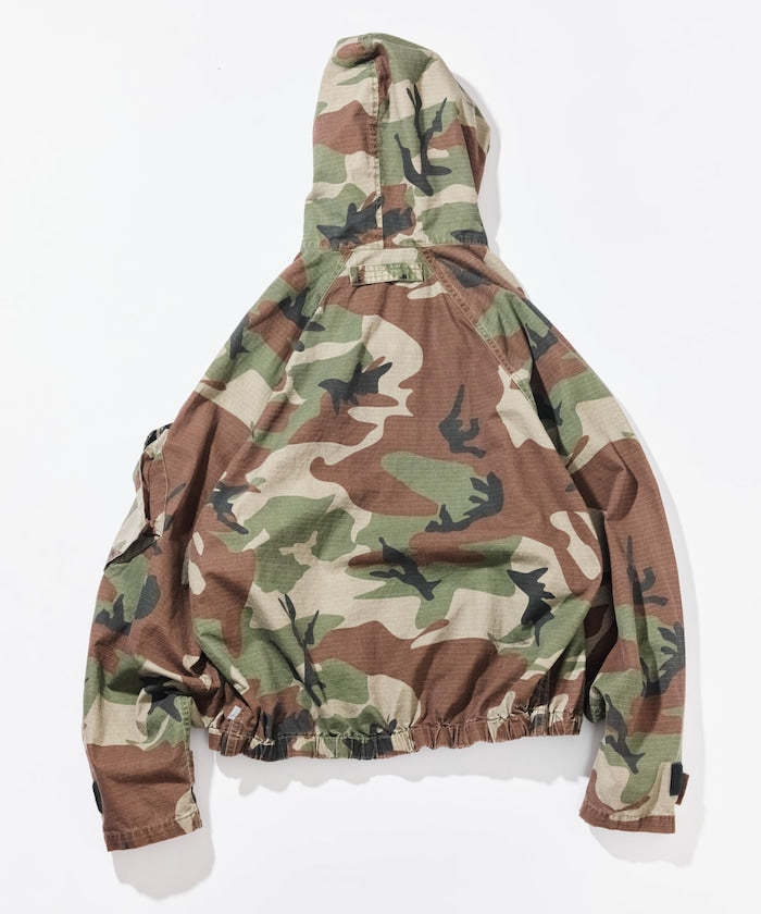 NAUTICA JP / 迷彩抽繩軍事短款外套