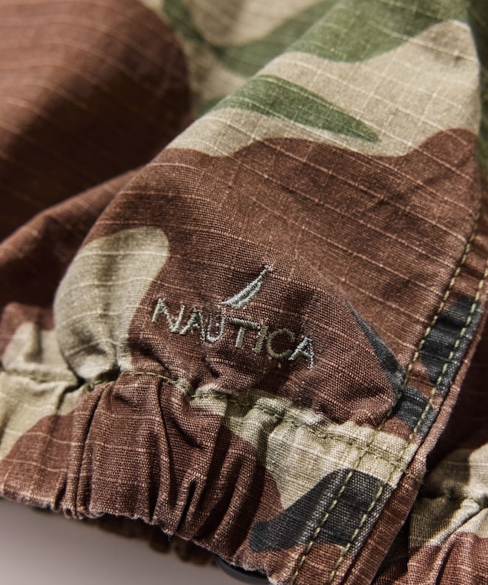 NAUTICA JP / 迷彩抽繩軍事短款外套
