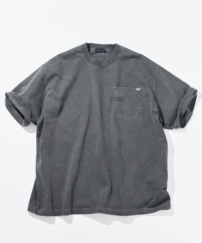NAUTICA JP / 刷舊 口袋短袖T恤