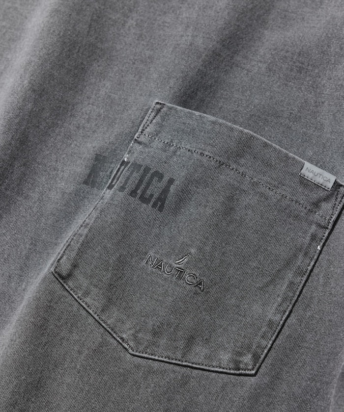 NAUTICA JP / 刷舊 口袋短袖T恤