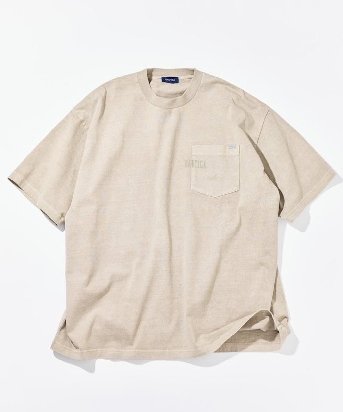 NAUTICA JP / 刷舊 口袋短袖T恤