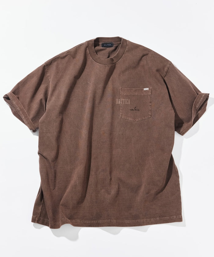NAUTICA JP / 刷舊 口袋短袖T恤