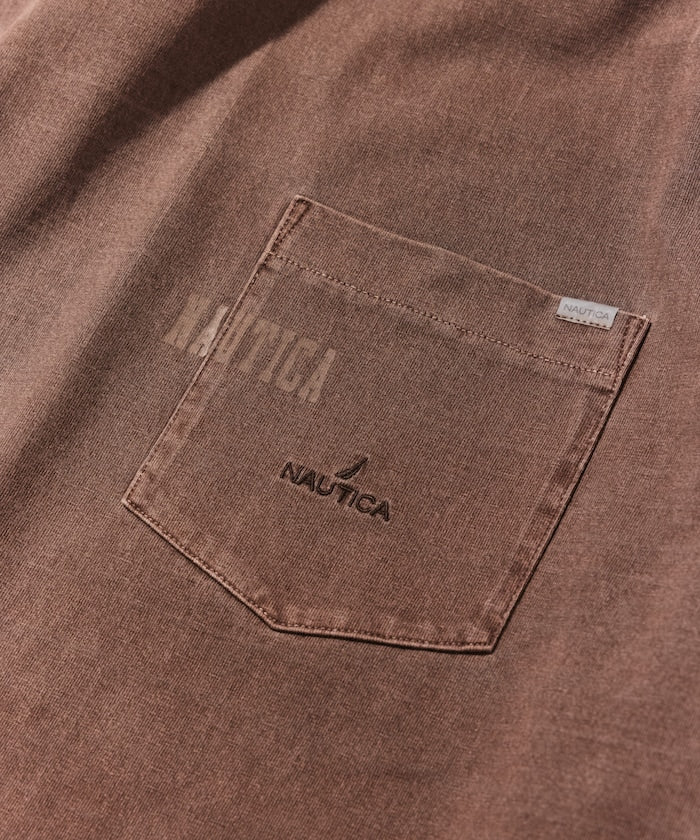 NAUTICA JP / 刷舊 口袋短袖T恤