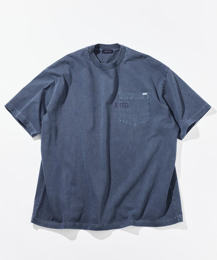 NAUTICA JP / 刷舊 口袋短袖T恤