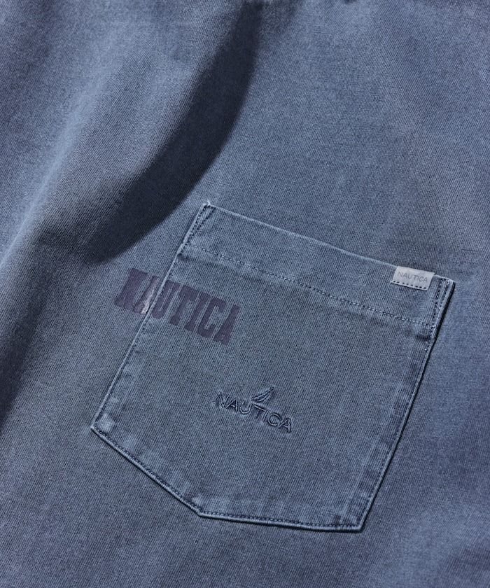 NAUTICA JP / 刷舊 口袋短袖T恤