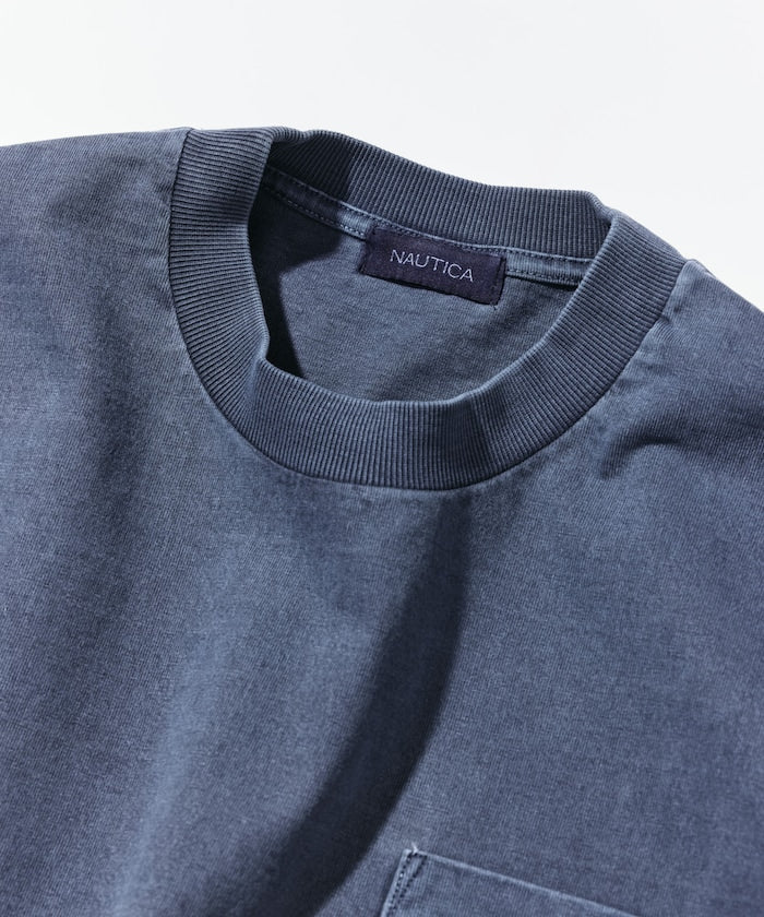 NAUTICA JP / 刷舊 口袋短袖T恤