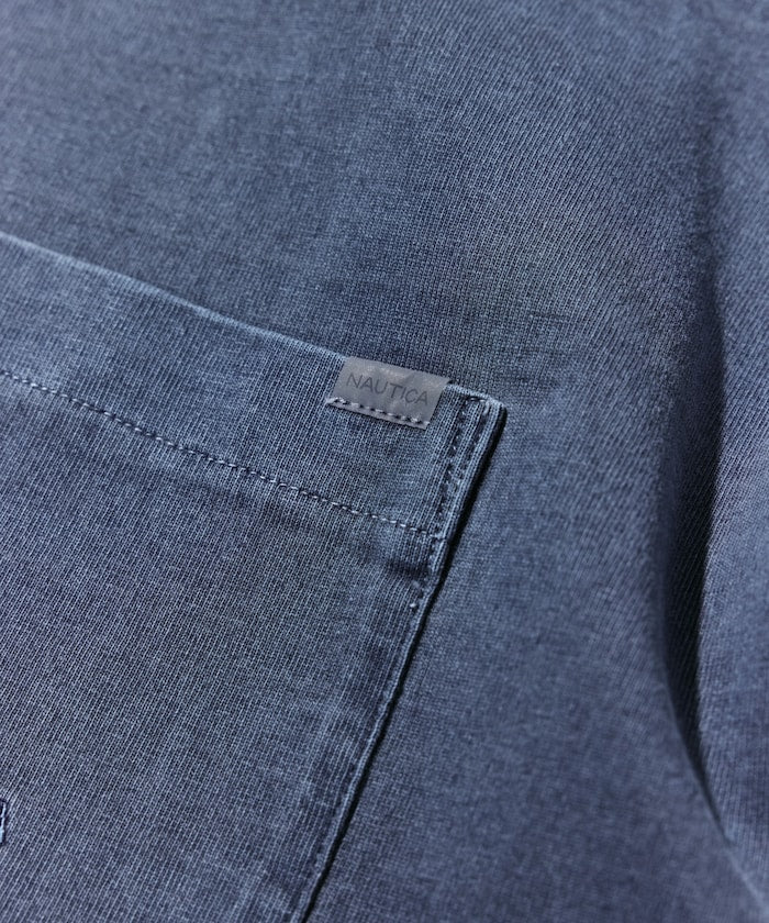NAUTICA JP / 刷舊 口袋短袖T恤