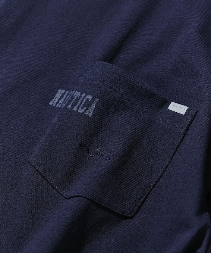 NAUTICA JP / 隱藏式標誌 口袋短袖上衣