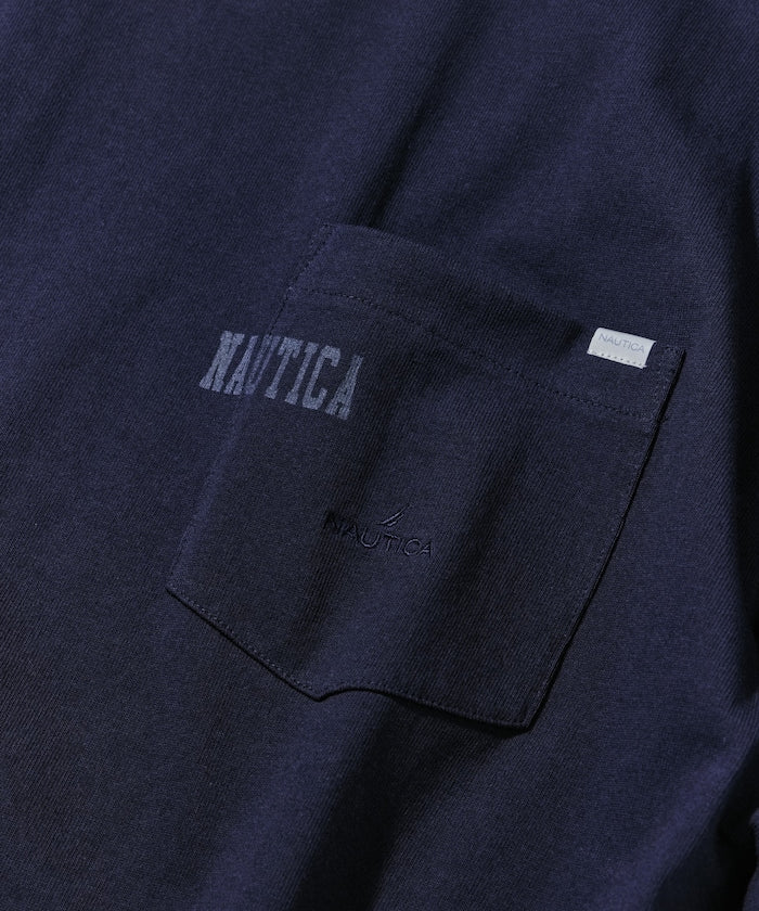 NAUTICA JP / 隱藏式標誌 口袋短袖上衣