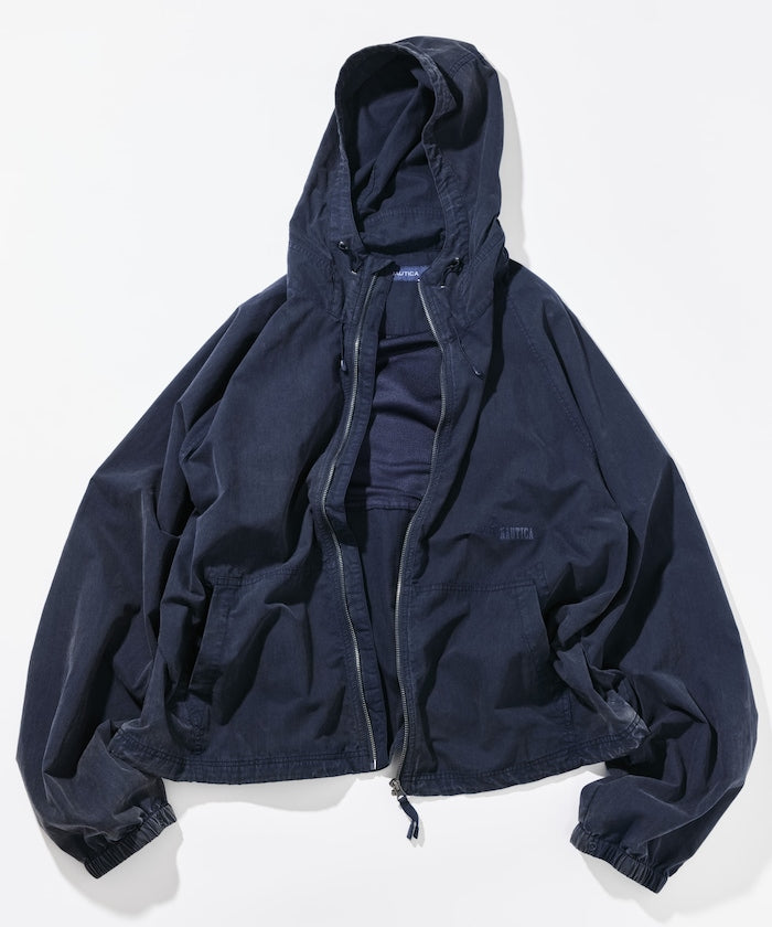 NAUTICA JP / 水洗加工 尼龍拉鍊連帽外套