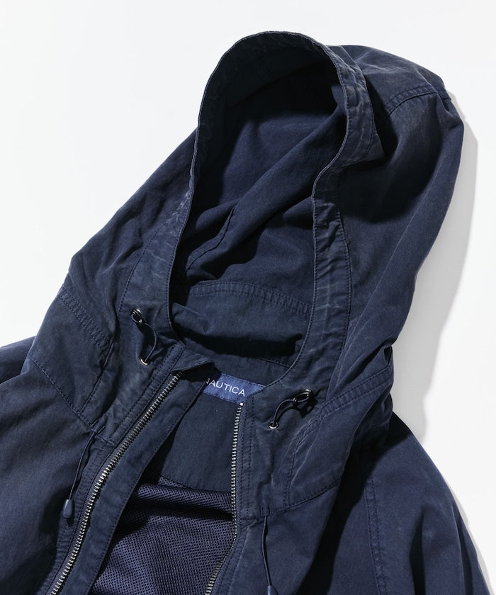 NAUTICA JP / 水洗加工 尼龍拉鍊連帽外套