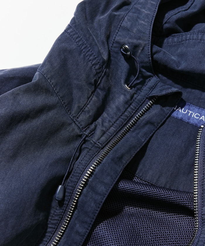 NAUTICA JP / 水洗加工 尼龍拉鍊連帽外套