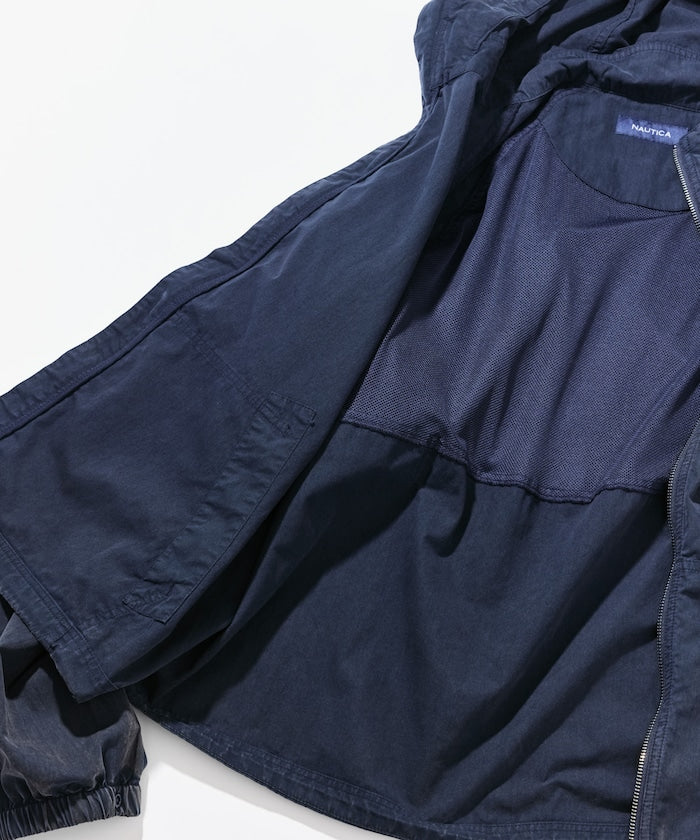 NAUTICA JP / 水洗加工 尼龍拉鍊連帽外套