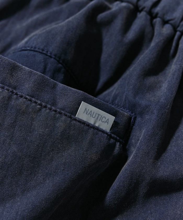 NAUTICA JP / 刷舊尼龍抽繩長褲