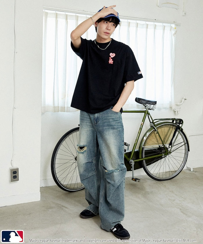 MLB x FREAK’S STORE愛心刺繡 短袖T恤