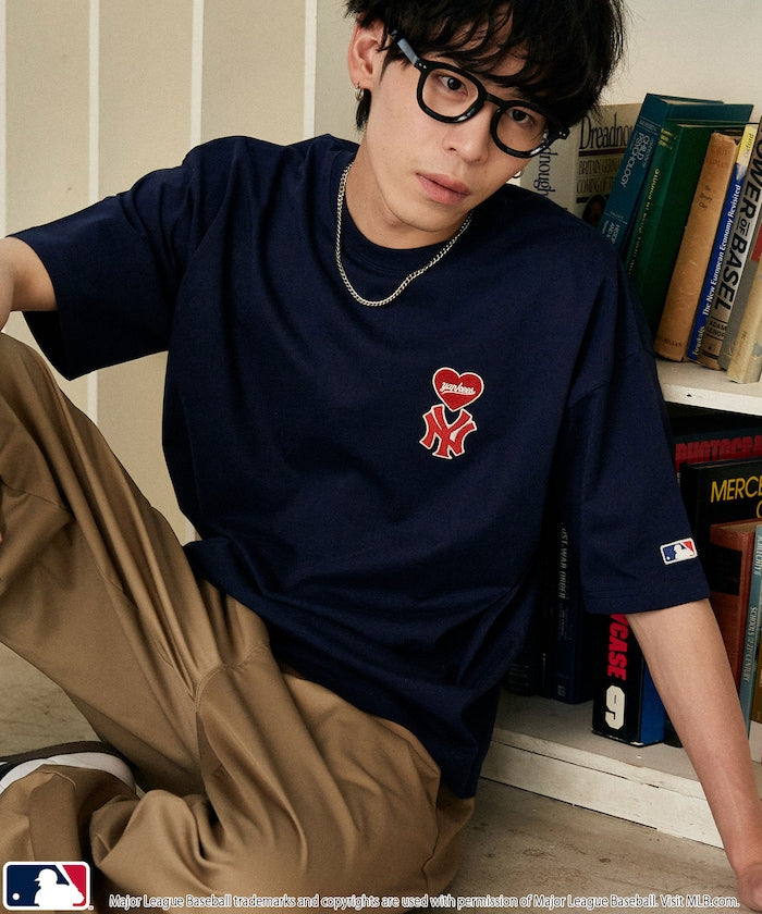 MLB x FREAK’S STORE愛心刺繡 短袖T恤