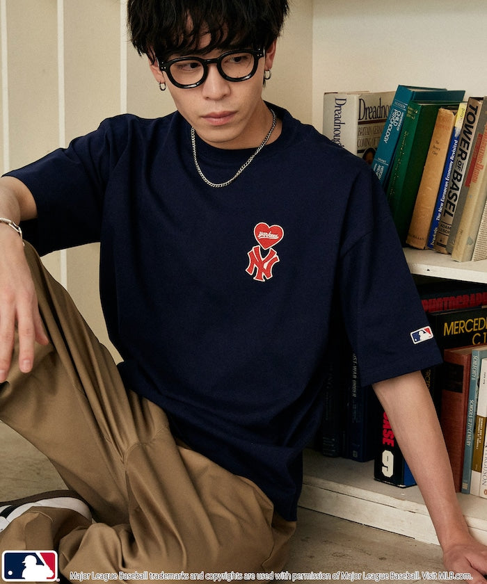 MLB x FREAK’S STORE愛心刺繡 短袖T恤