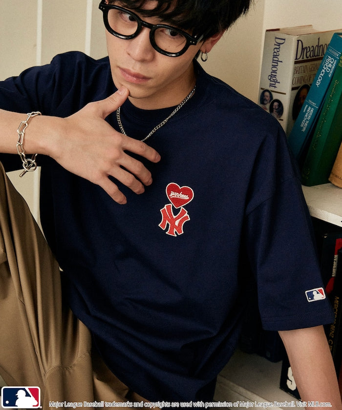 MLB x FREAK’S STORE愛心刺繡 短袖T恤
