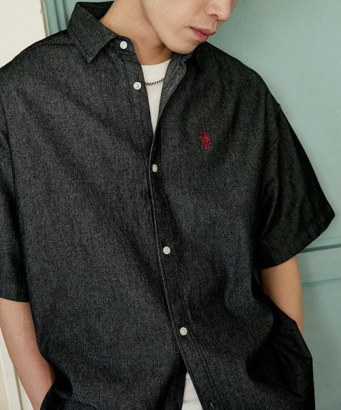 U.S. POLO ASSN. / 刺繡牛仔襯衫