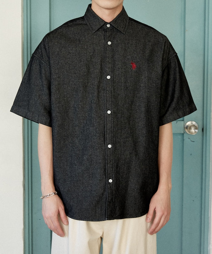 U.S. POLO ASSN. / 刺繡牛仔襯衫