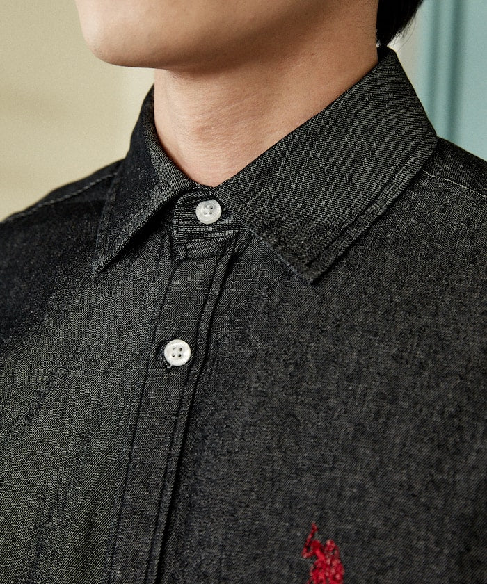 U.S. POLO ASSN. / 刺繡牛仔襯衫