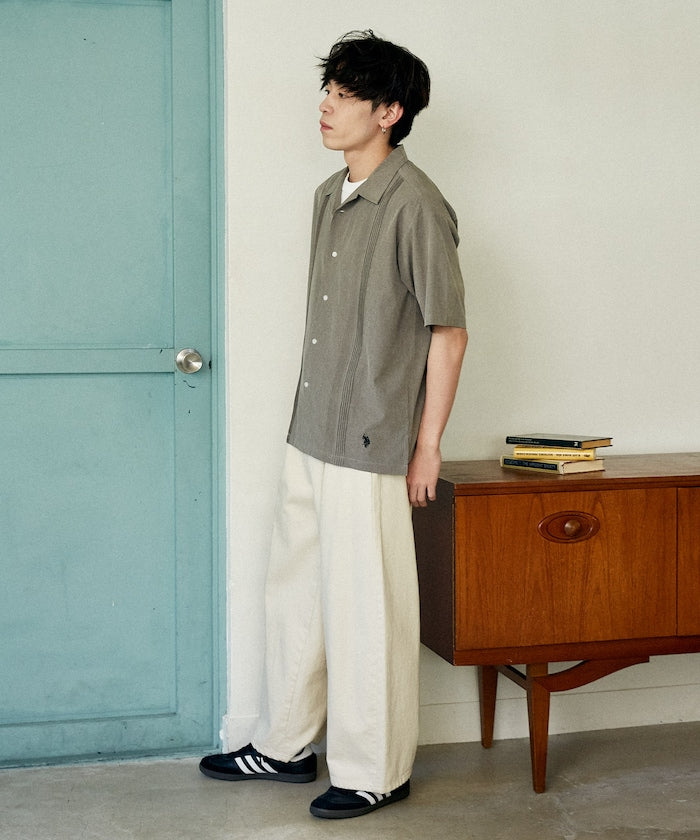 U.S. POLO ASSN. / 立體壓摺 短袖襯衫