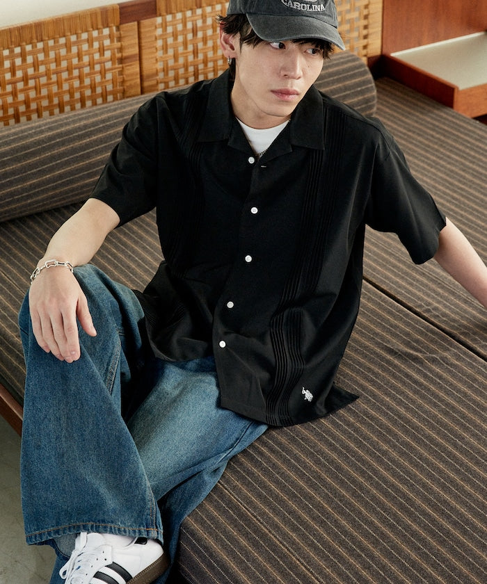 U.S. POLO ASSN. / 立體壓摺 短袖襯衫