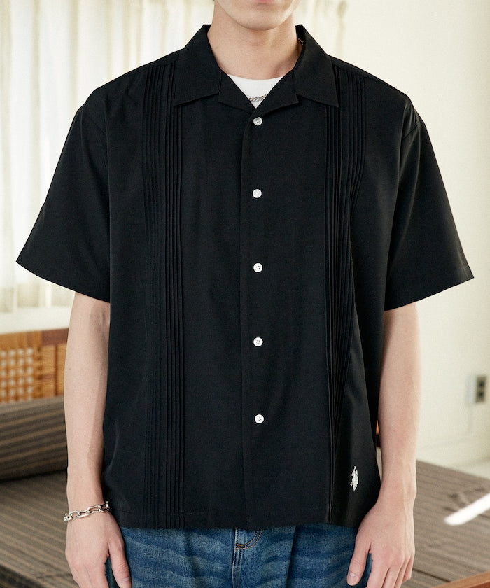 U.S. POLO ASSN. / 立體壓摺 短袖襯衫