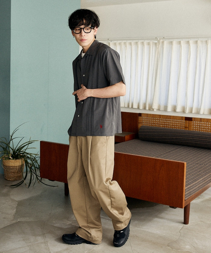 U.S. POLO ASSN. / 立體壓摺 短袖襯衫