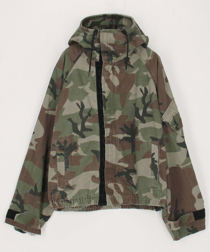 NAUTICA JP / 迷彩抽繩軍事短款外套