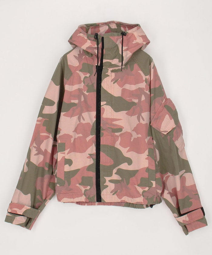 NAUTICA JP / 迷彩抽繩軍事短款外套