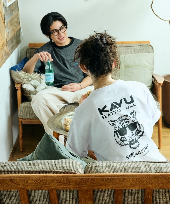 KAVU × FREAK'S STORE / 刺繡口袋短袖T恤