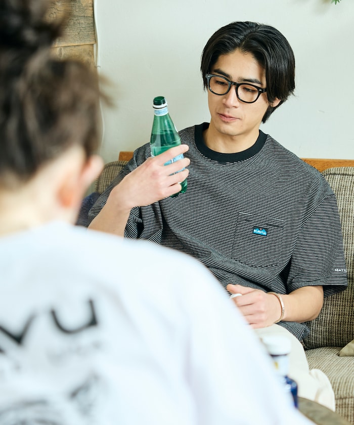 KAVU × FREAK'S STORE / 刺繡口袋短袖T恤