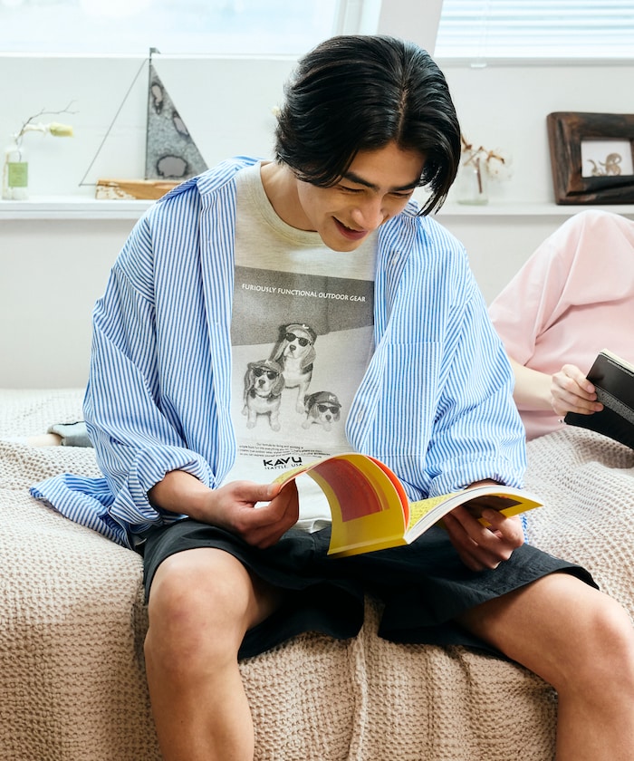 KAVU × FREAK'S STORE / 狗狗攝影印花 短袖T恤