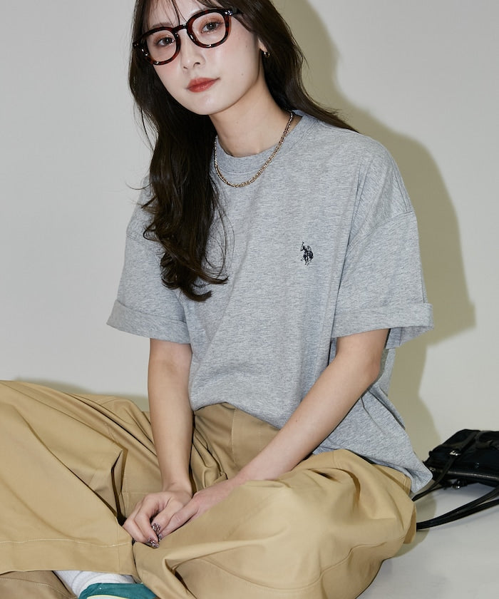 U.S. POLO ASSN. / 刺繡小標 涼感 短袖T恤