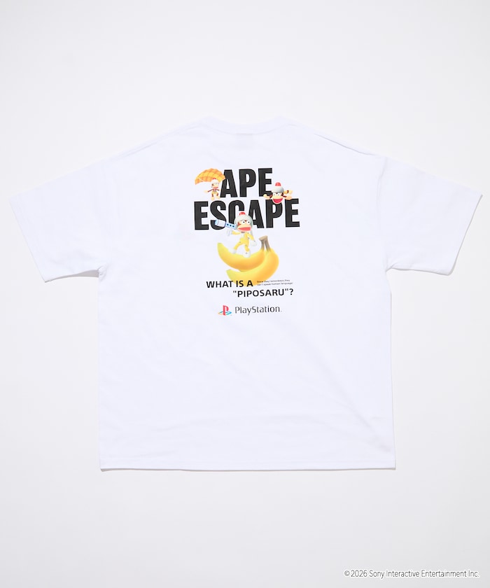 PlayStation x FREAK’S STORE / 抓猴 背後香蕉圖案 短袖T恤