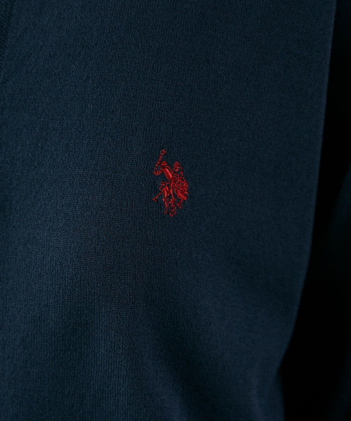 U.S. POLO ASSN. / 涼感 圓領針織開襟衫