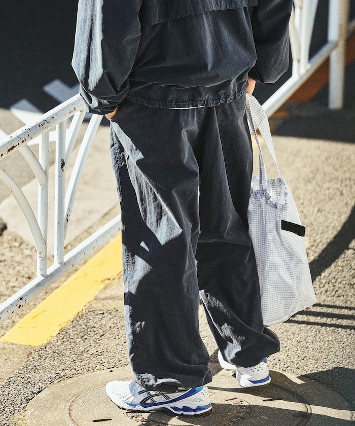 NAUTICA JP / 刷舊尼龍抽繩長褲