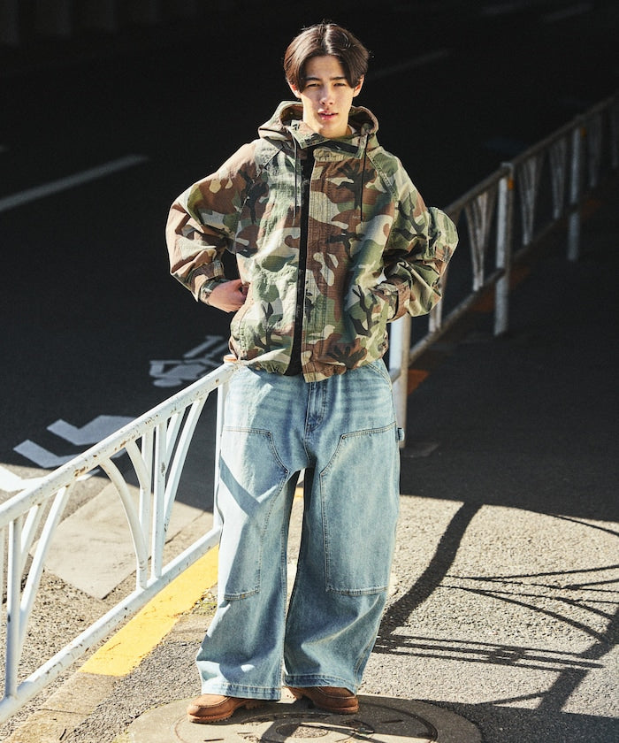 NAUTICA JP / 迷彩抽繩軍事短款外套