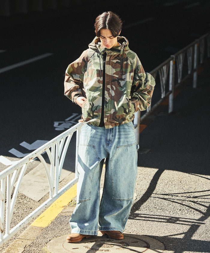 NAUTICA JP / 迷彩抽繩軍事短款外套