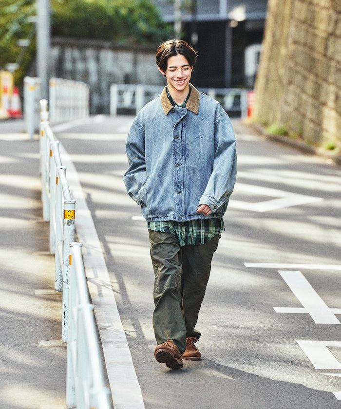 NAUTICA JP / 燈芯絨領 經典丹寧工裝外套