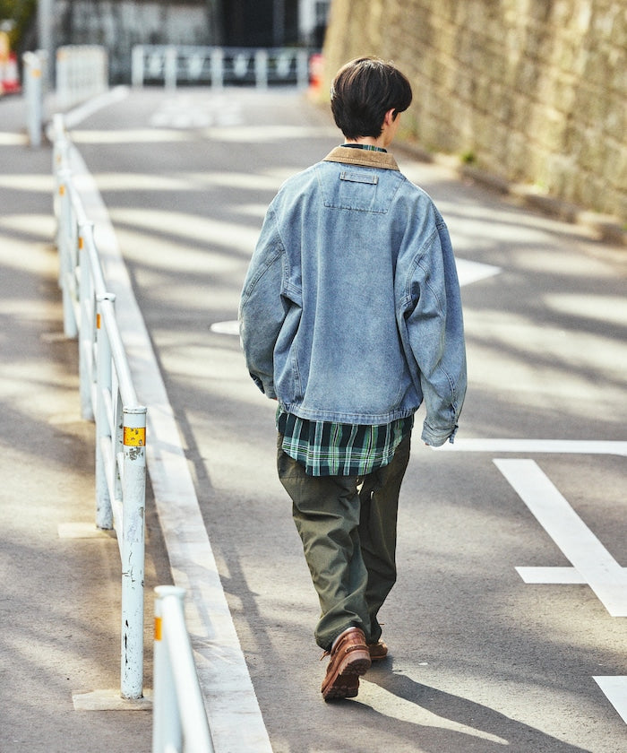 NAUTICA JP / 燈芯絨領 經典丹寧工裝外套