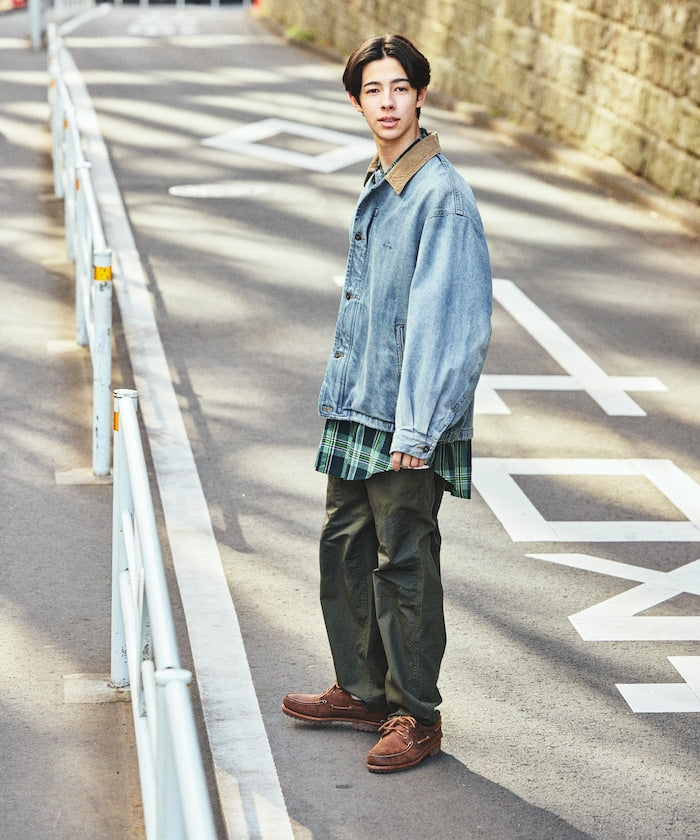 NAUTICA JP / 尼龍異材質拼接工裝長褲