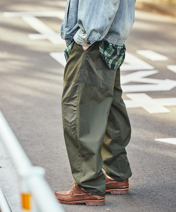 NAUTICA JP / 尼龍異材質拼接工裝長褲