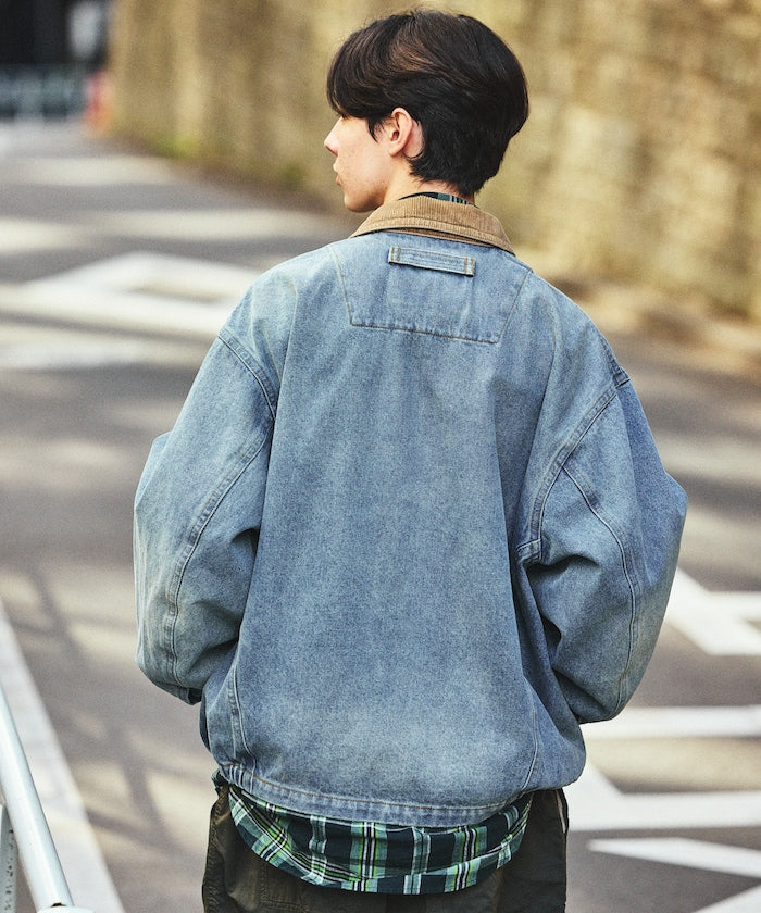 NAUTICA JP / 燈芯絨領 經典丹寧工裝外套